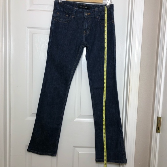 Calvin Klein Jeans Women’s Cotton Blend Mid Rise Lean Bootcut Dark Wash Jeans 6 - Picture 14 of 16